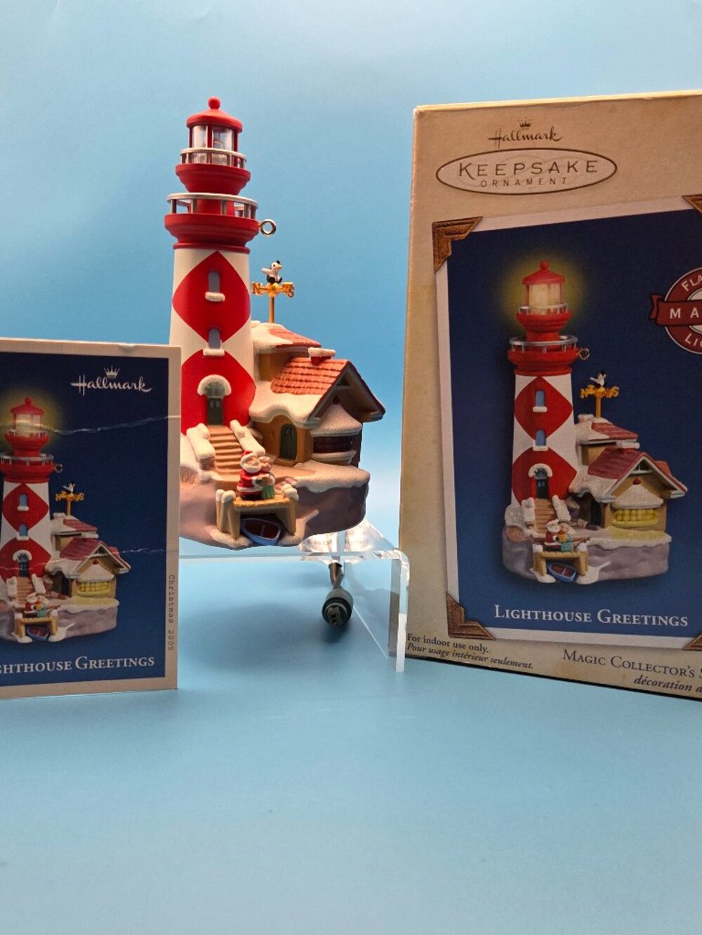 Hallmark Keepsake Ornament 2005 "Lighthouse Greetings"-9th In Series - Like New